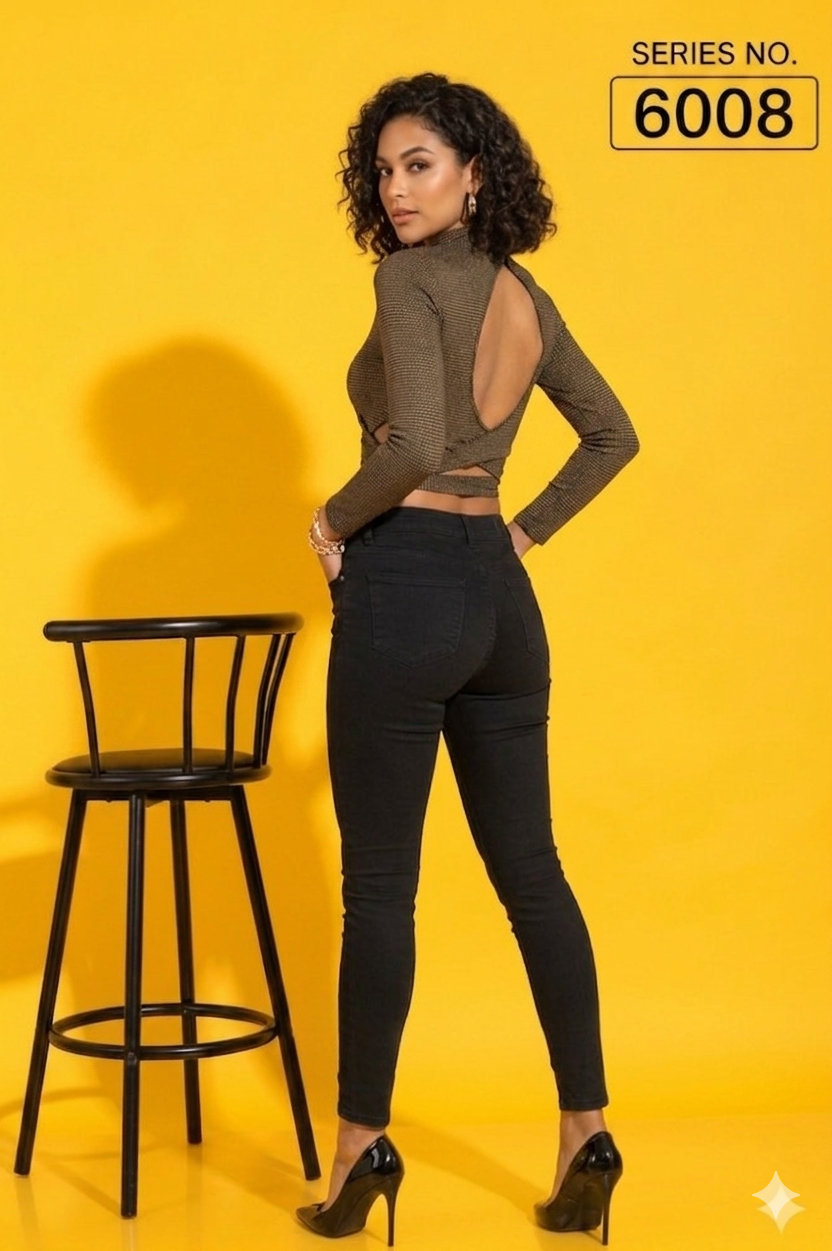 YJ FASHION Shimmer Cutout Side Tie Crop Top