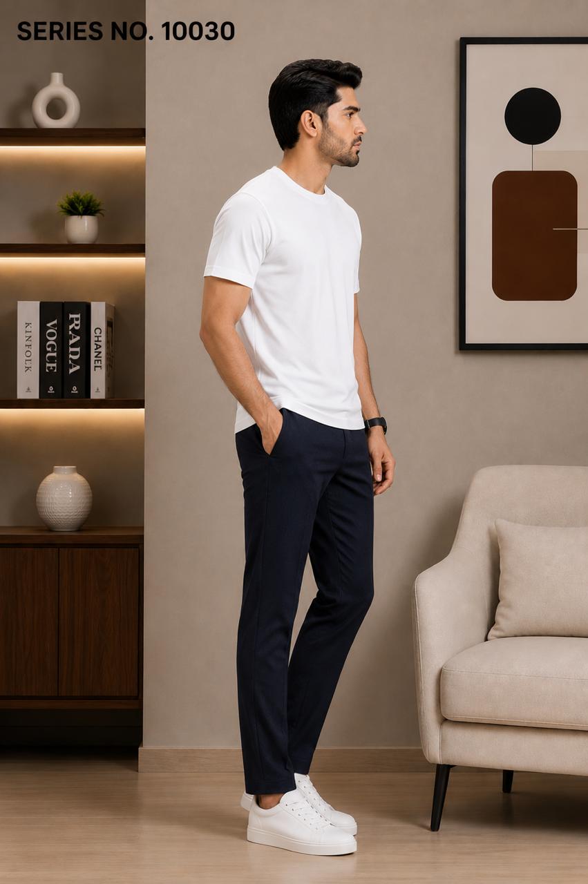 YJ FASHION Men's Regular Fit Half Sleeve Solid White Round Neck T-Shirt