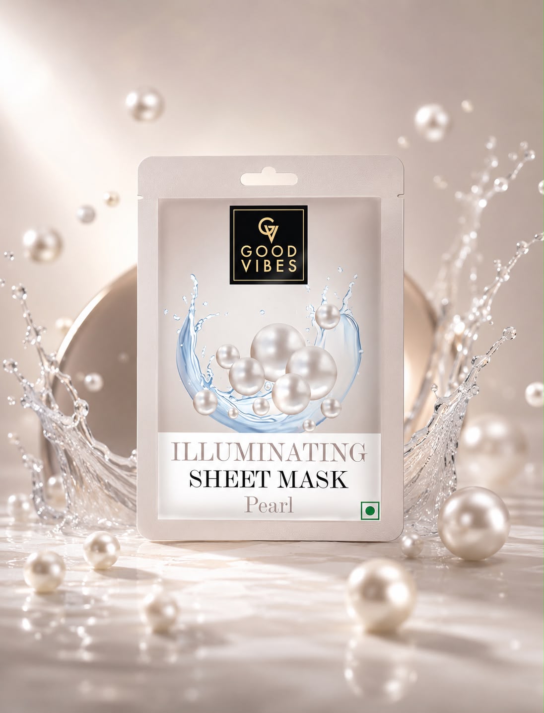 Good Vibes Pearl Illuminating Sheet Mask – Instant Glow & Radiance, 20g