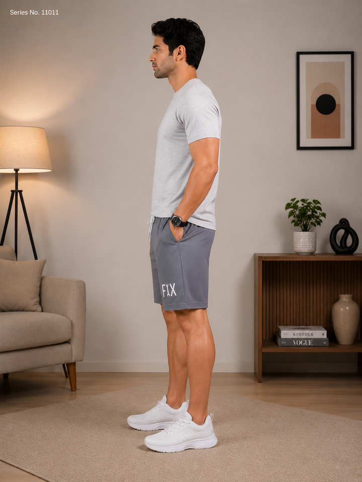 YJ FASHION Men's Typography Print Casual Sports Shorts