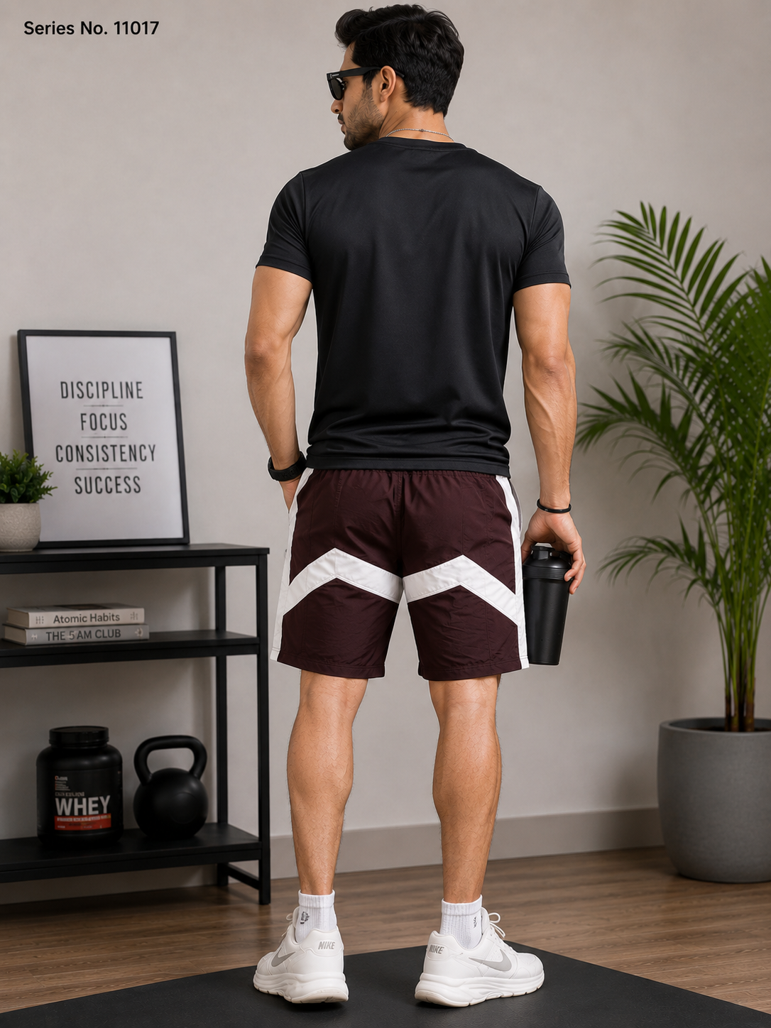YJ FASHION Men's Colourblock Quick Dry Training Shorts