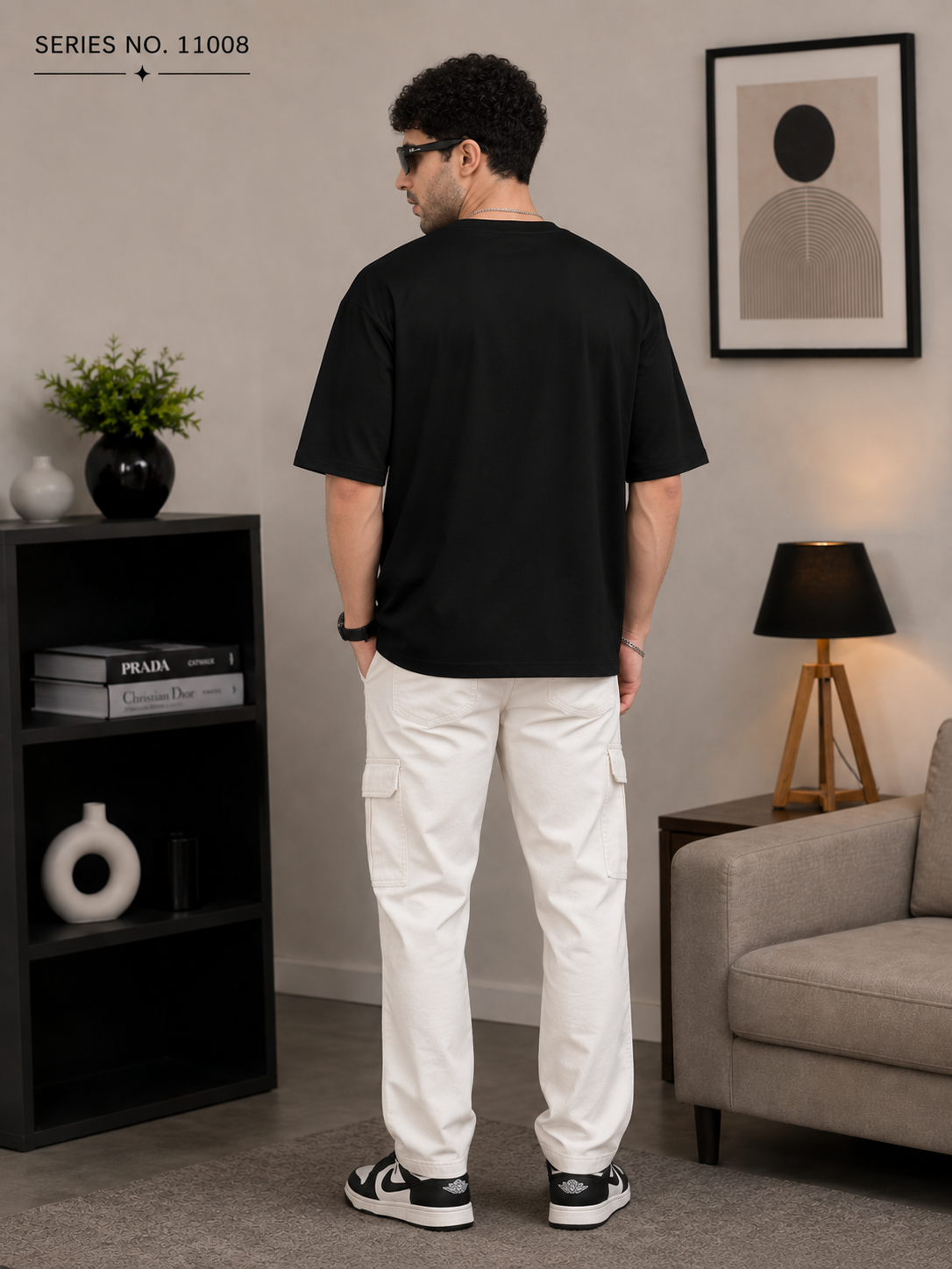YJ FASHION Men's Oversized Graphic Print Round Neck T-Shirt