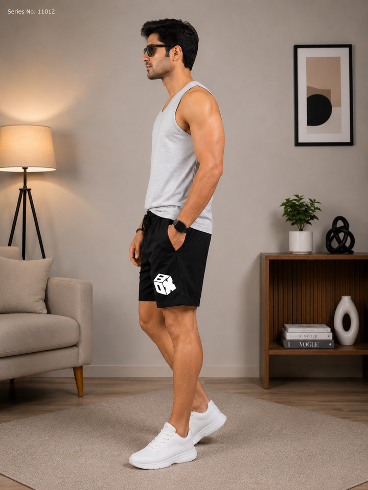 YJ FASHION Men's Graphic Print Casual Shorts With Drawstring