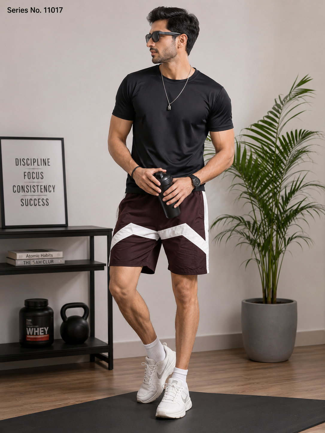 YJ FASHION Men's Colourblock Quick Dry Training Shorts