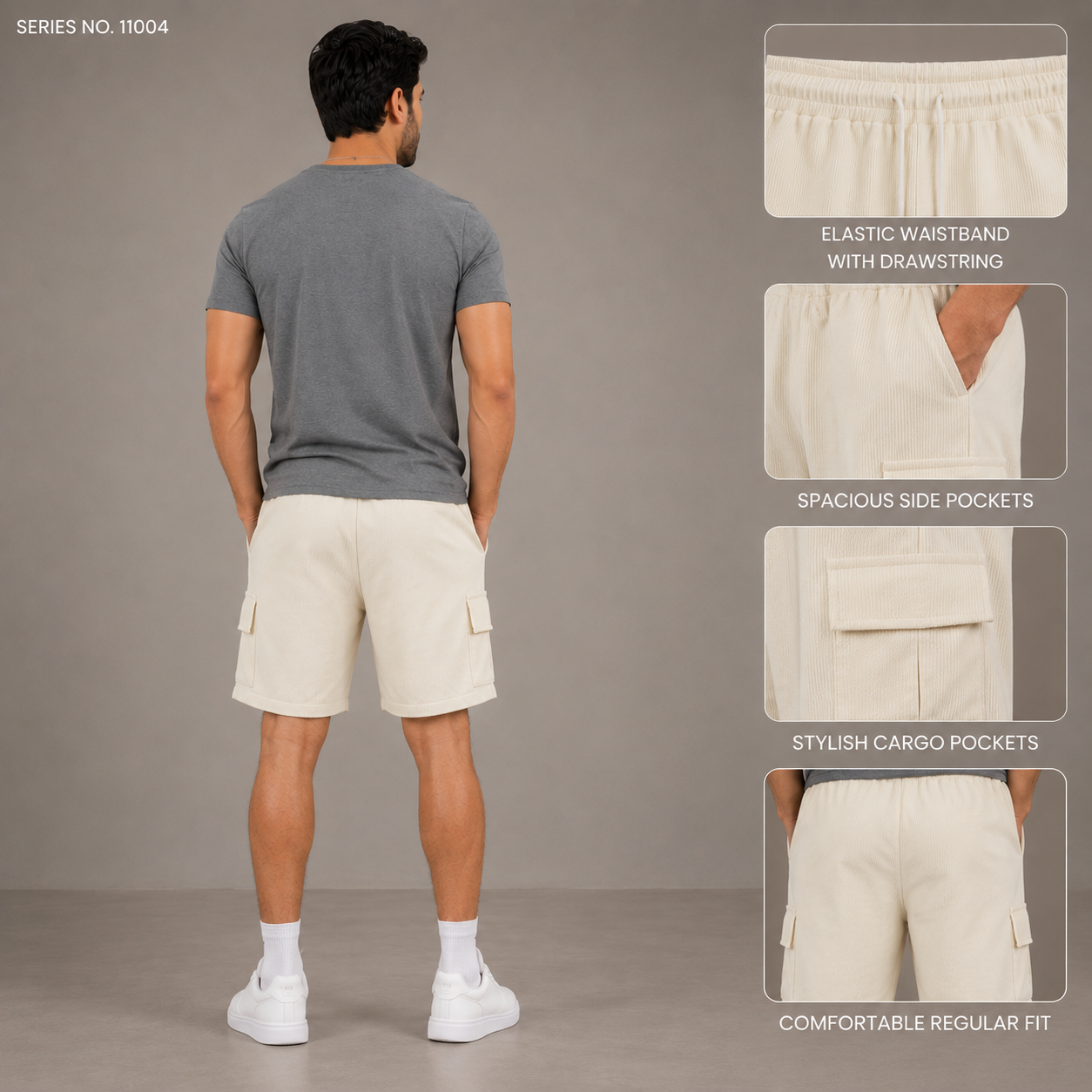 YJ FASHION Men's Premium Cargo Shorts With Stylish Pockets