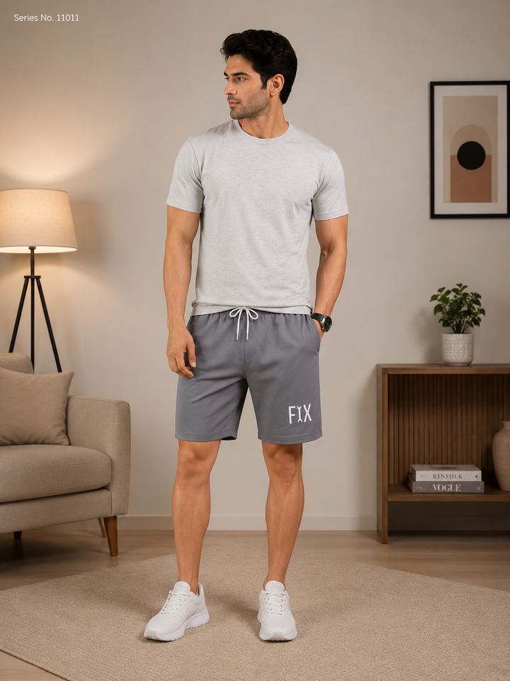 YJ FASHION Men's Typography Print Casual Sports Shorts