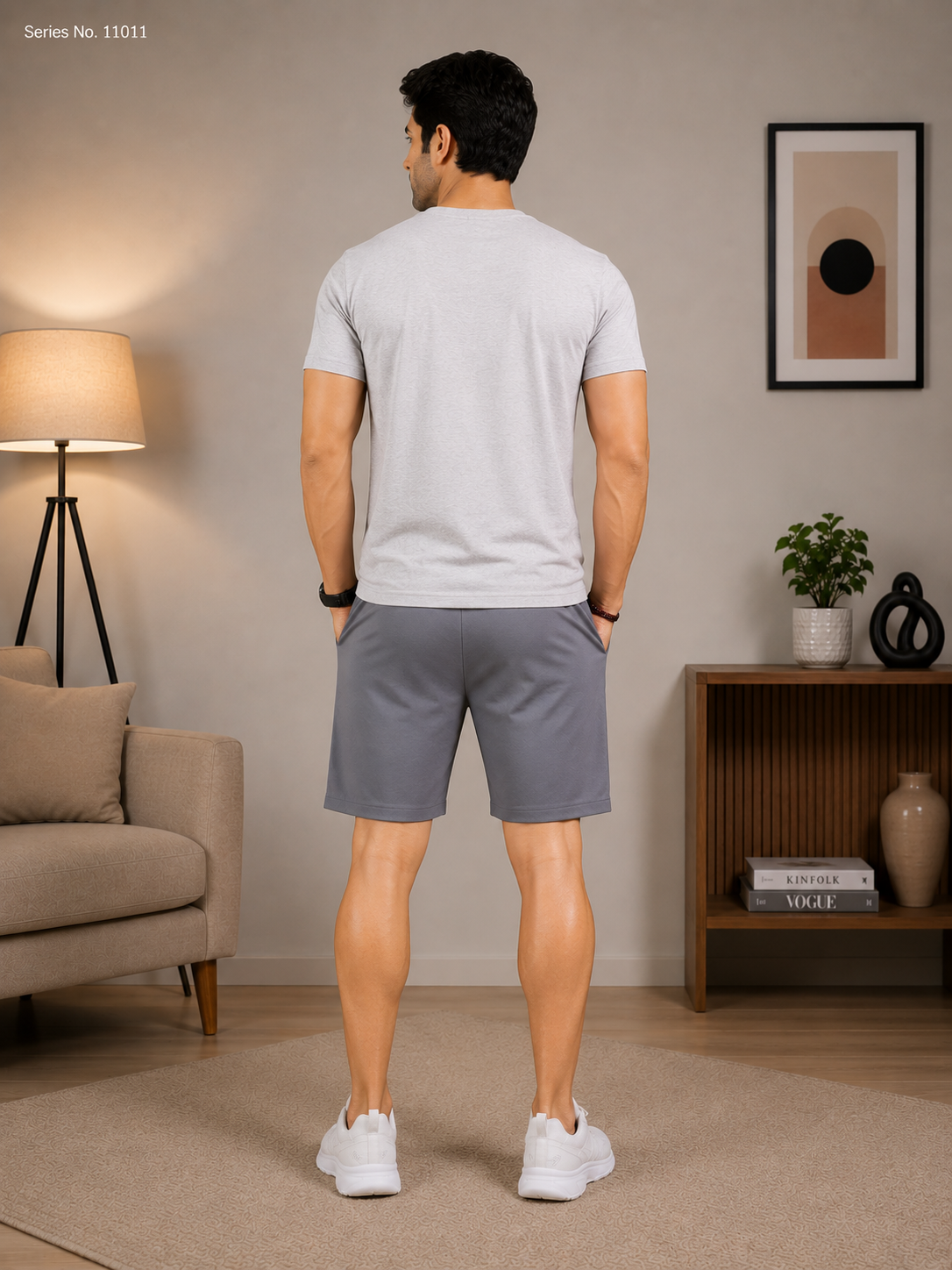 YJ FASHION Men's Typography Print Casual Sports Shorts